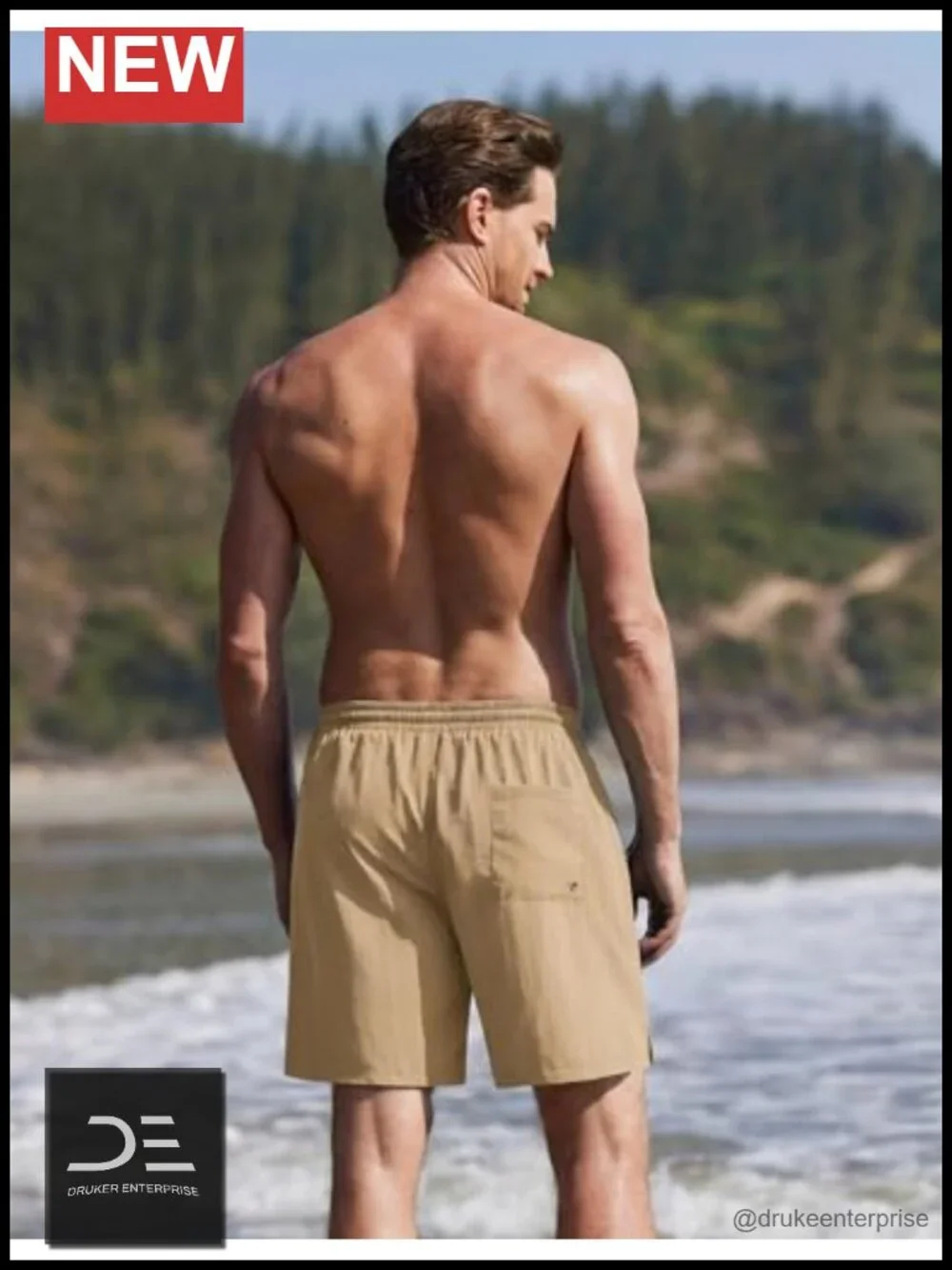 Men's Quick Dry 7'' Swim Trunks with Mesh Liner and Pockets